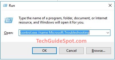 control.exe/name Microsoft.Troubleshooting